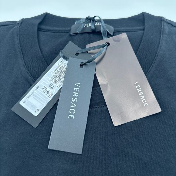 Versace Logo-Print Cotton T-shirt L - Picture 7 of 12